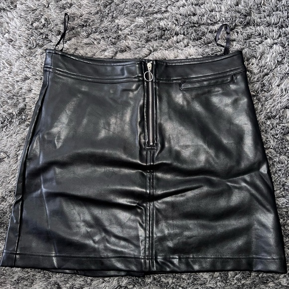 Dresses & Skirts - Black leather skirt